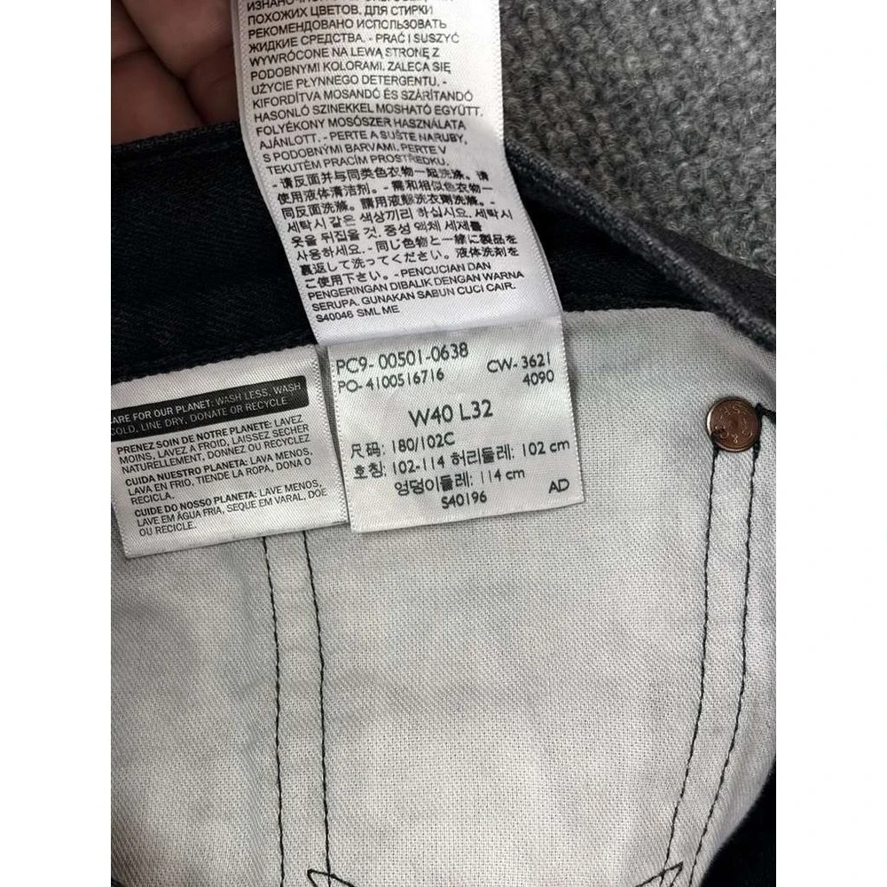 Levi's Strauss‎ 501xx Jeans Black Men's Size 40x32(40x30) Excellent Condition